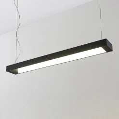 Arcchio LED hanglamp Cuna, 92 cm, zwart, metaal