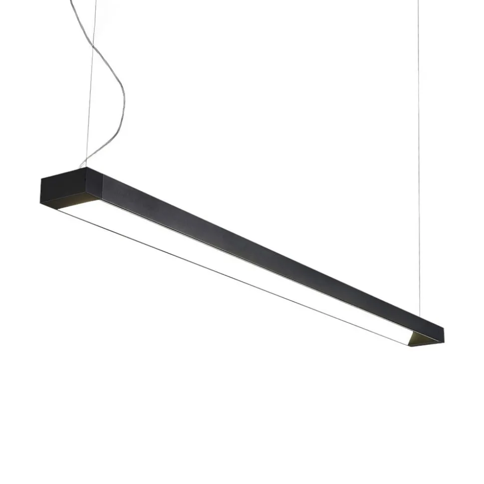 Arcchio LED hanglamp Cuna, zwart, 162cm, metaal