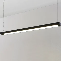 Arcchio LED hanglamp Cuna, zwart, 162cm, metaal