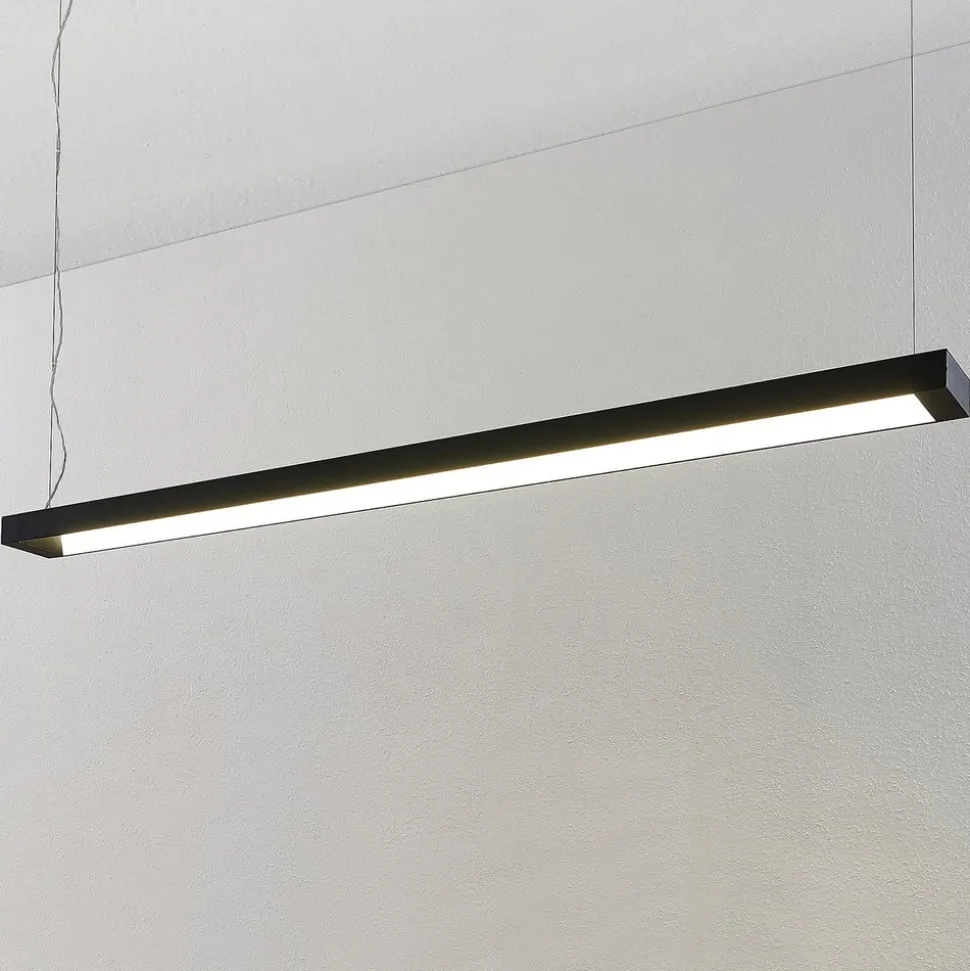 Arcchio LED hanglamp Cuna, zwart, 162cm, metaal