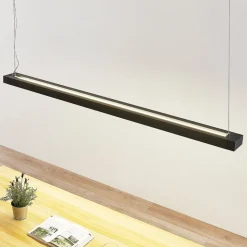 Arcchio LED hanglamp Cuna, zwart, 162cm, metaal