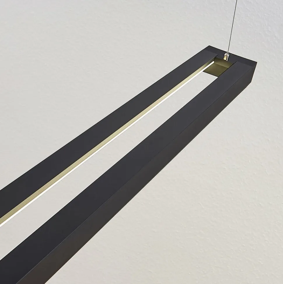 Arcchio LED hanglamp Cuna, zwart, 162cm, metaal