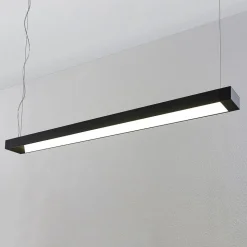 Arcchio LED hanglamp Cuna, zwart, 122cm, metaal