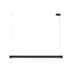 Arcchio LED hanglamp Cuna, zwart, 122cm, metaal