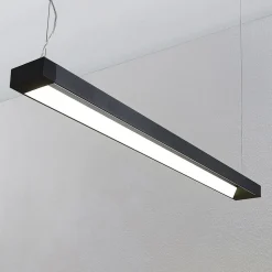 Arcchio LED hanglamp Cuna, zwart, 122cm, metaal