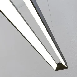 Arcchio LED hanglamp Cuna, zwart, 122cm, metaal