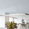 Arcchio LED hanglamp Dorean, zilver, metaal, 120cm