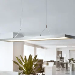 Arcchio LED hanglamp Dorean, zilver, metaal, 120cm