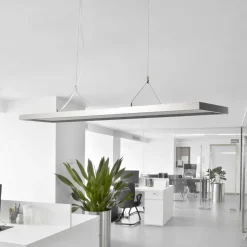 Arcchio LED hanglamp Dorean, zilver, metaal, 120cm