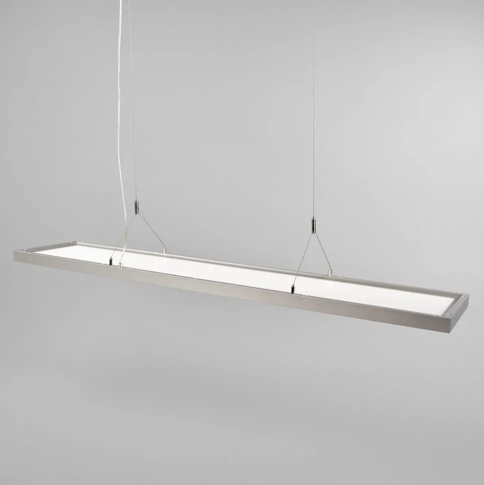Arcchio LED hanglamp Dorean, zilver, metaal, 120cm