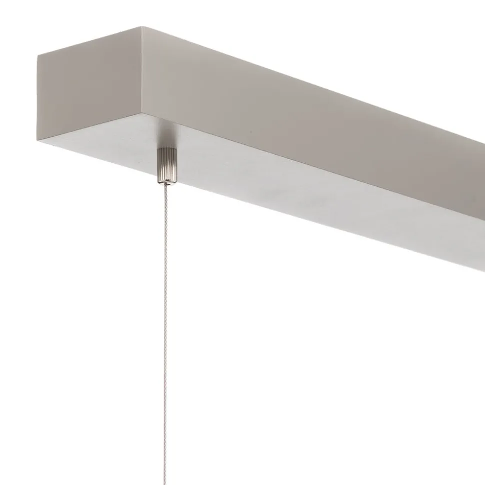 Arcchio LED hanglamp Dorean, zilver, metaal, 120cm
