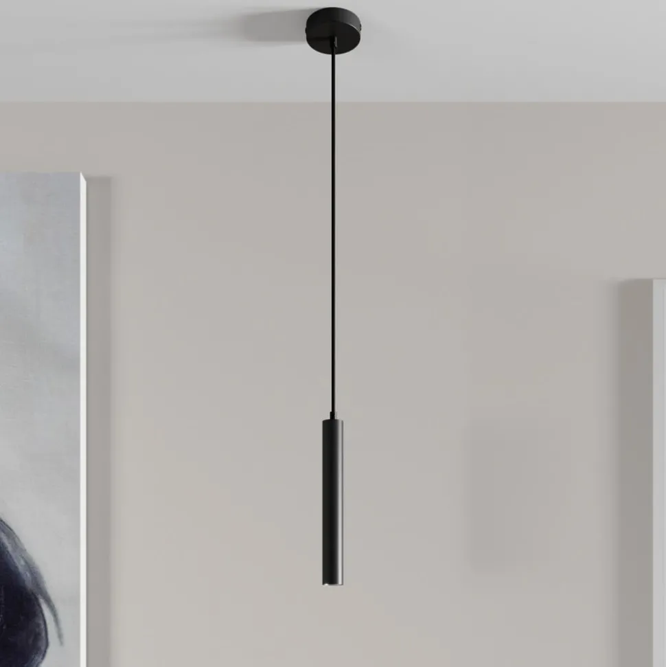 Arcchio LED hanglamp Franka, 1-lamp, Ø 4 cm, zwart