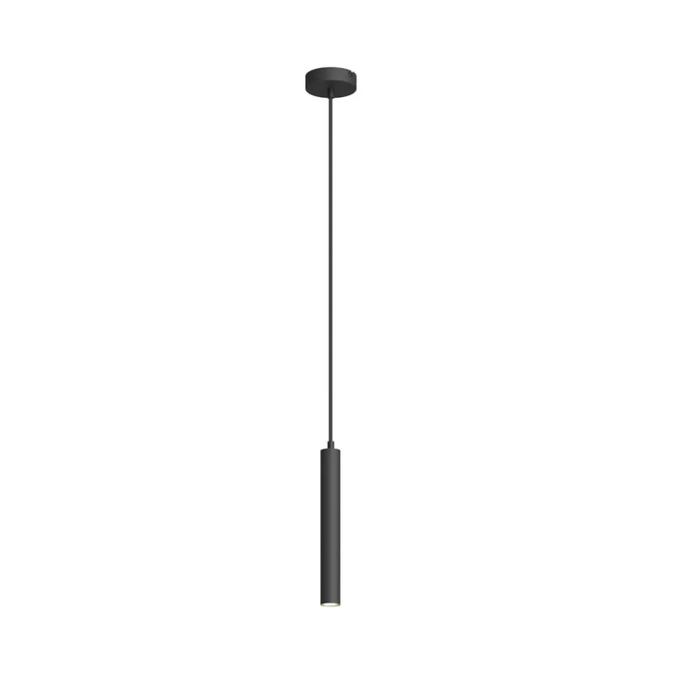 Arcchio LED hanglamp Franka, 1-lamp, Ø 4 cm, zwart