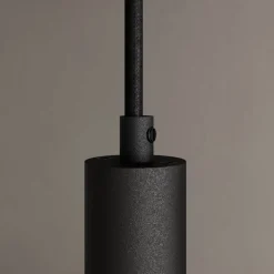 Arcchio LED hanglamp Franka, 3-lamps, lang, zwart, aluminium