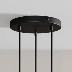 Arcchio LED hanglamp Franka, 3-lamps, Ø 24 cm, zwart