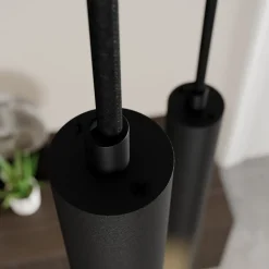 Arcchio LED hanglamp Franka, 3-lamps, Ø 24 cm, zwart