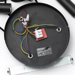 Arcchio LED hanglamp Franka, 3-lamps, Ø 24 cm, zwart