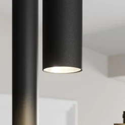 Arcchio LED hanglamp Franka, 3-lamps, Ø 24 cm, zwart