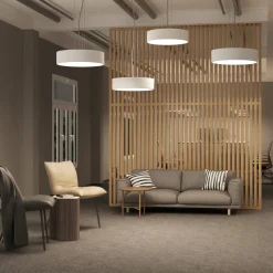 Arcchio LED hanglamp Noabelle, Ø 40 cm, wit, metaal