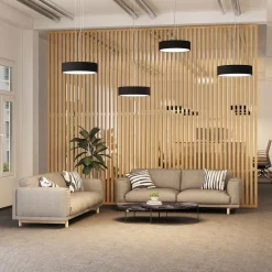 Arcchio LED hanglamp Noabelle, zwart, 40 cm, metaal