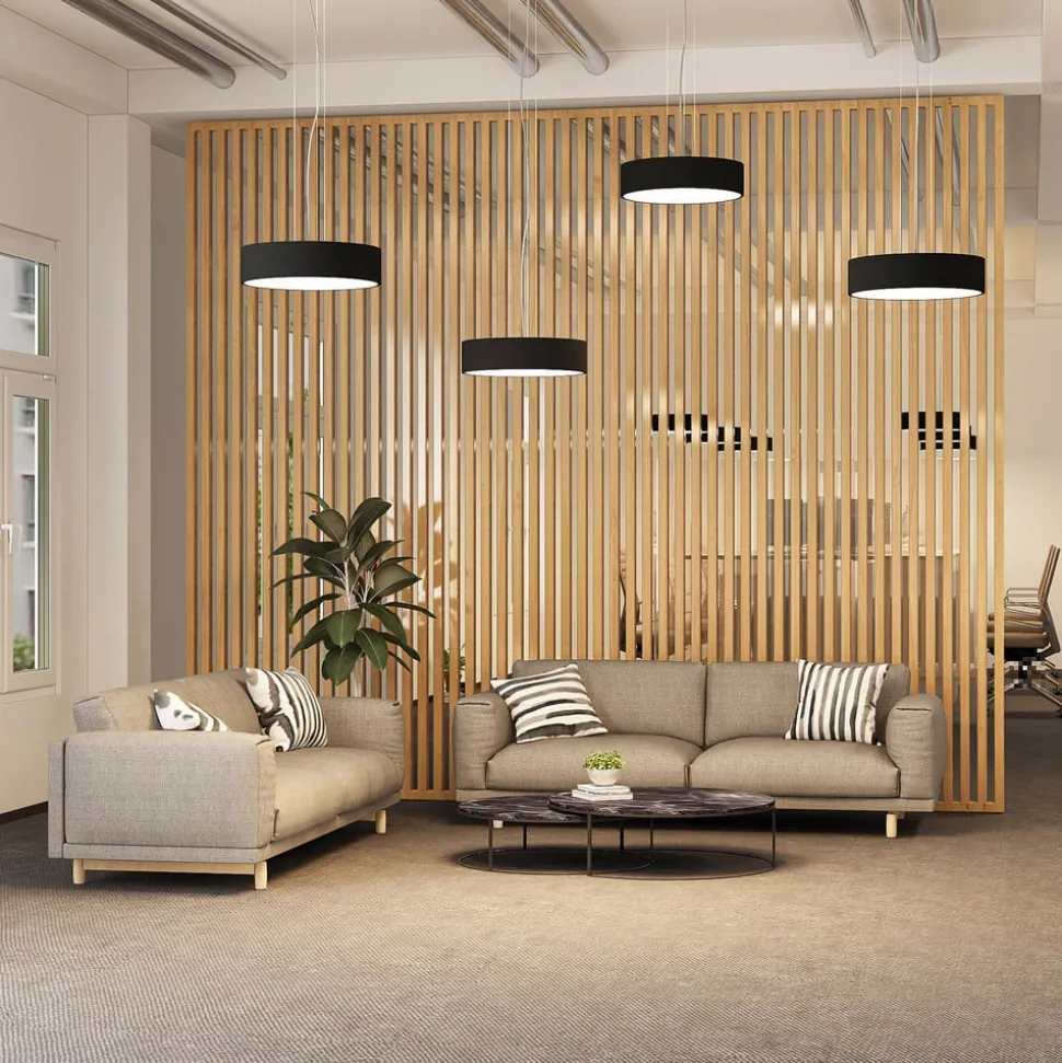 Arcchio LED hanglamp Noabelle, zwart, 40 cm, metaal