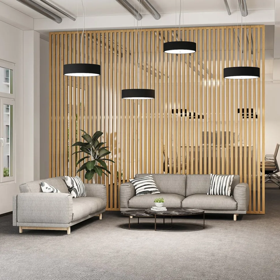 Arcchio LED hanglamp Noabelle, zwart, 40 cm, metaal