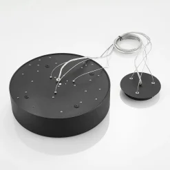 Arcchio LED hanglamp Noabelle, zwart, 40 cm, metaal