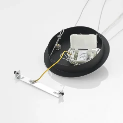 Arcchio LED hanglamp Noabelle, zwart, 40 cm, metaal