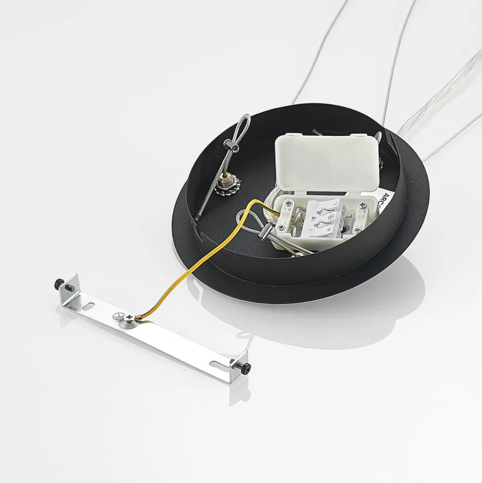 Arcchio LED hanglamp Noabelle, zwart, 40 cm, metaal