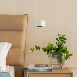 Arcchio LED hanglamp Rotari, lens, downlight, wit