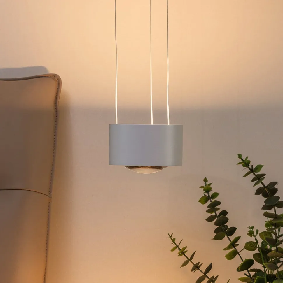 Arcchio LED hanglamp Rotari, lens, omhoog/omlaag, wit