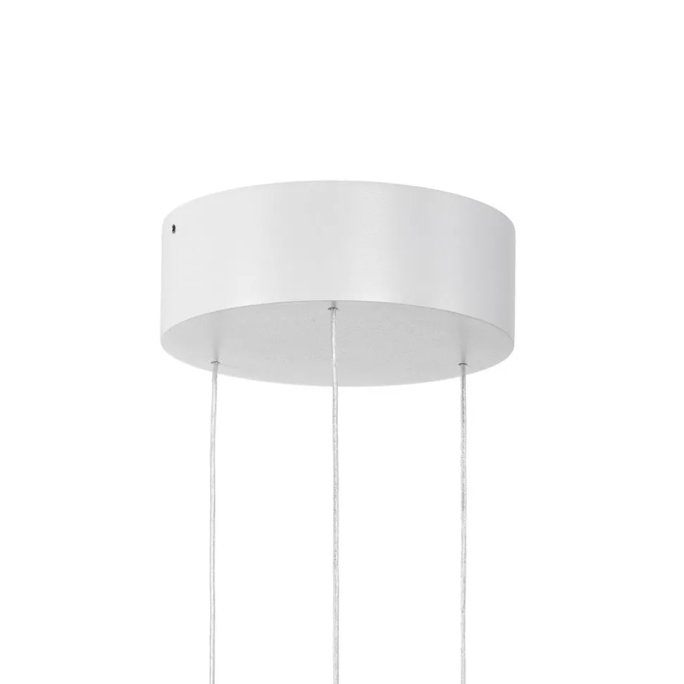 Arcchio LED hanglamp Rotari, lens, omhoog/omlaag, wit