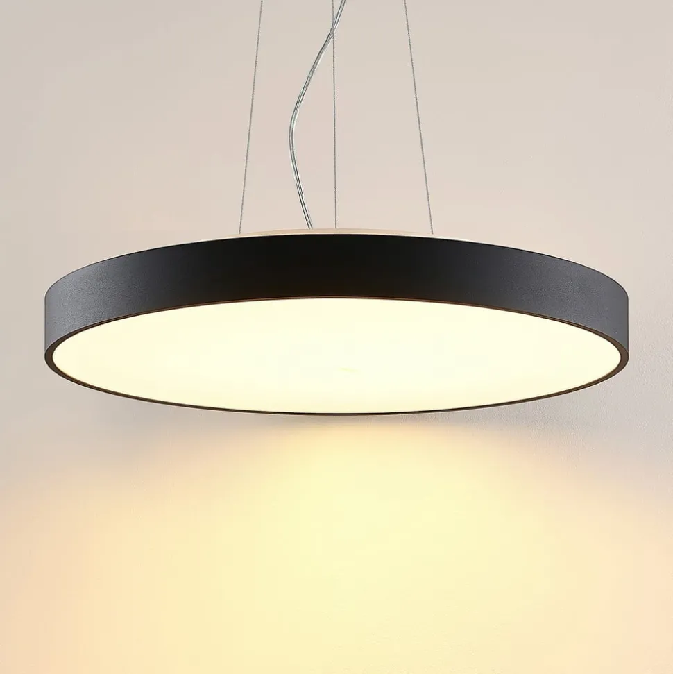 Arcchio LED hanglamp Vanida, zwart, Ø 60 cm, omhoog/omlaag