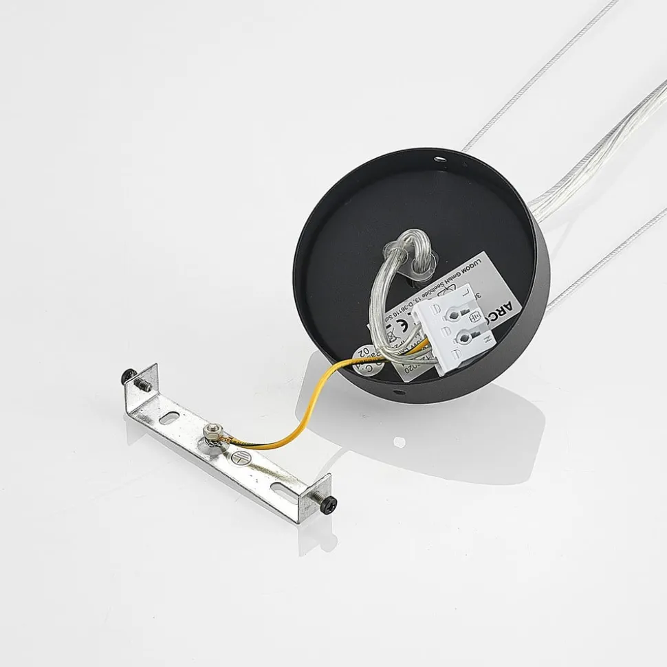 Arcchio LED hanglamp Vanida, zwart, Ø 60 cm, omhoog/omlaag