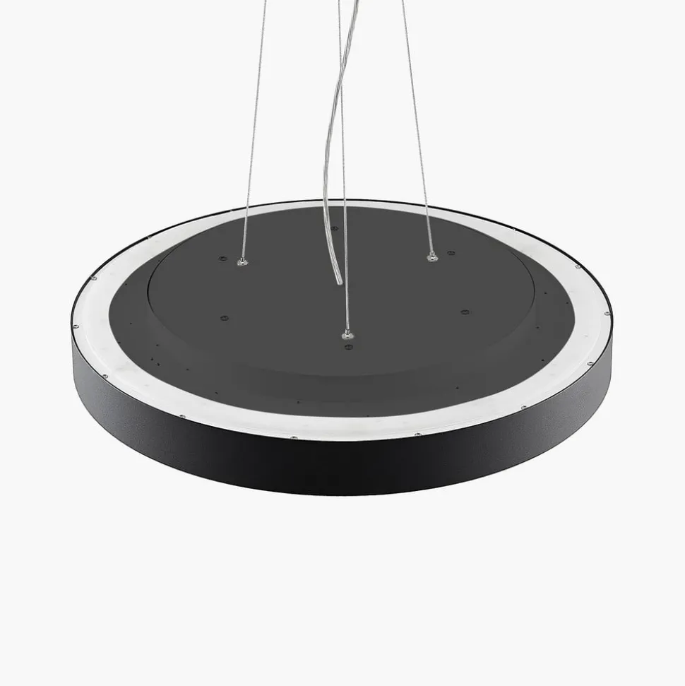 Arcchio LED hanglamp Vanida, zwart, Ø 60 cm, omhoog/omlaag