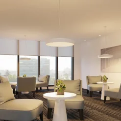 Arcchio LED hanglamp Vanida, wit, Ø 60 cm, omhoog/omlaag