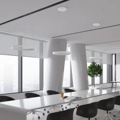 Arcchio LED hanglamp Vivy, Ø 58 cm, wit, metaal