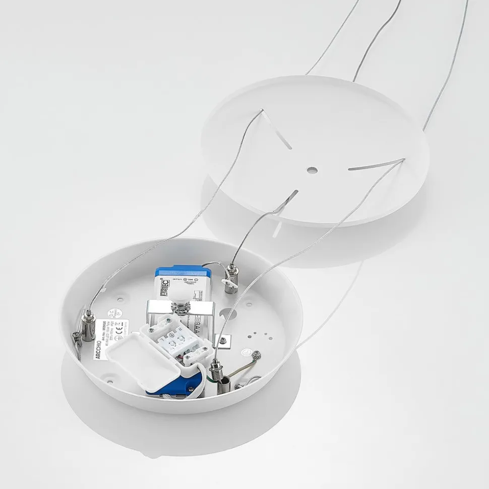 Arcchio LED hanglamp Vivy, Ø 58 cm, wit, metaal