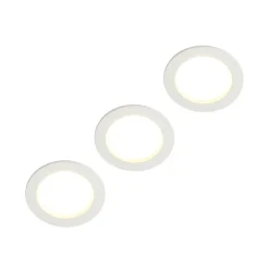 Arcchio LED inbouwlamp Milaine, wit, dimbaar, set van 3