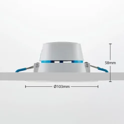 Arcchio LED inbouwlamp Milaine, Ø 10 cm, wit, dimbaar