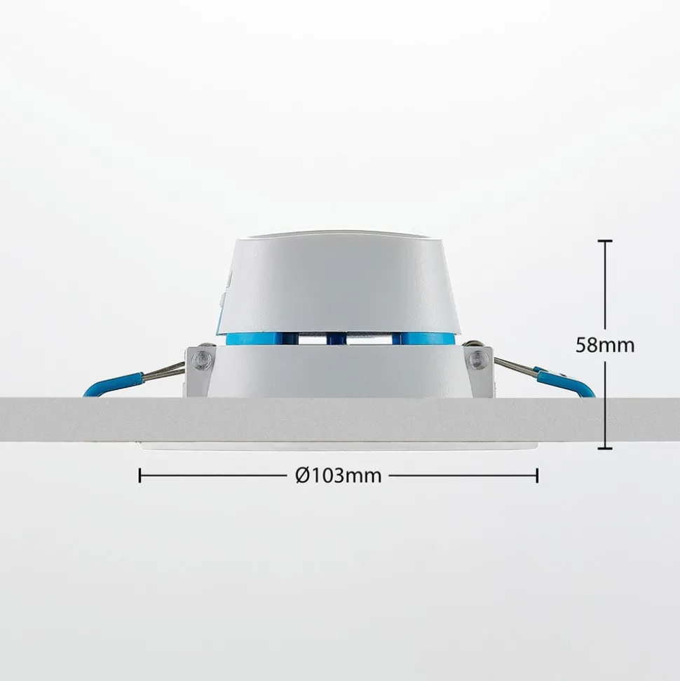 Arcchio LED inbouwlamp Milaine, Ø 10 cm, wit, dimbaar