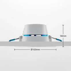 Arcchio LED inbouwlamp Milaine, wit, dimbaar, SETE