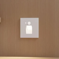 Arcchio LED inbouwlamp Neru, 7 cm, wit, hoekig, sensor