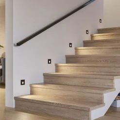 Arcchio LED inbouwlamp Vexi, 7,5 cm x 7,5 cm, zwart, CCT