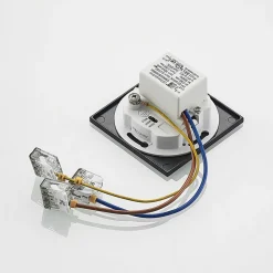 Arcchio LED inbouwlamp Vexi, 7,5 cm x 7,5 cm, zwart, CCT