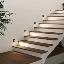 Arcchio LED inbouwlamp Vexi, 7,8 cm x 7,8 cm, zwart, CCT