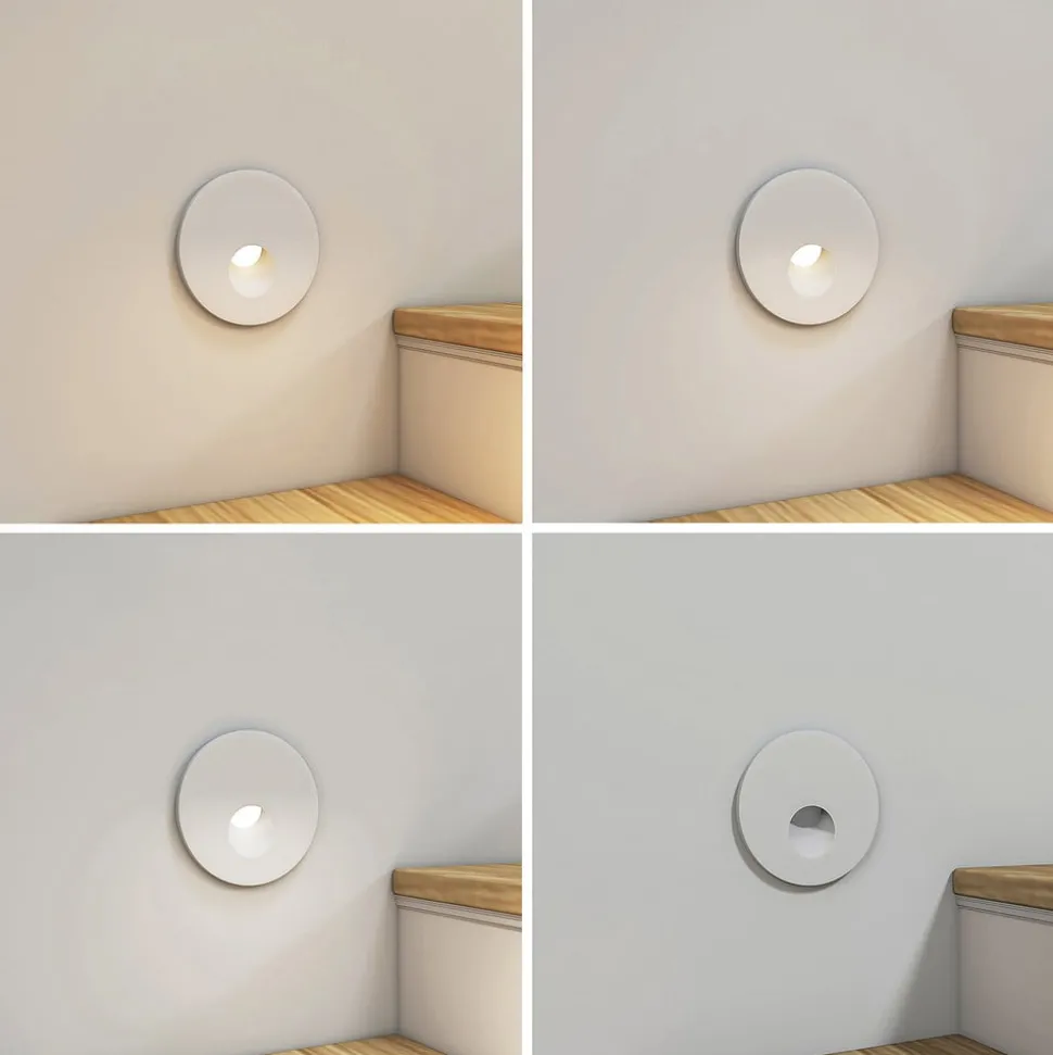 Arcchio LED inbouwlamp Vexi, Ø 7,5 cm, wit, aluminium, CCT