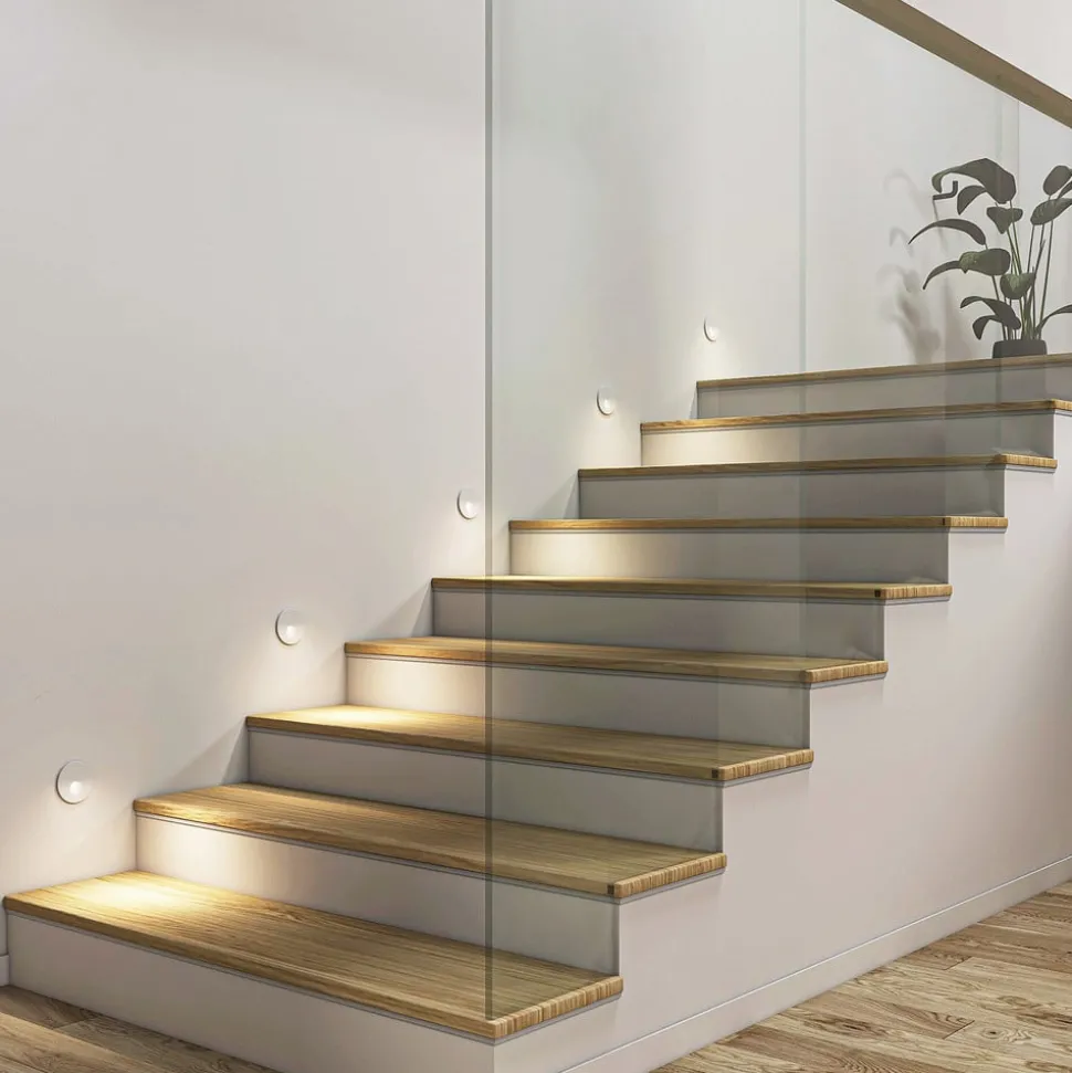 Arcchio LED inbouwlamp Vexi, Ø 7,5 cm, wit, aluminium, CCT