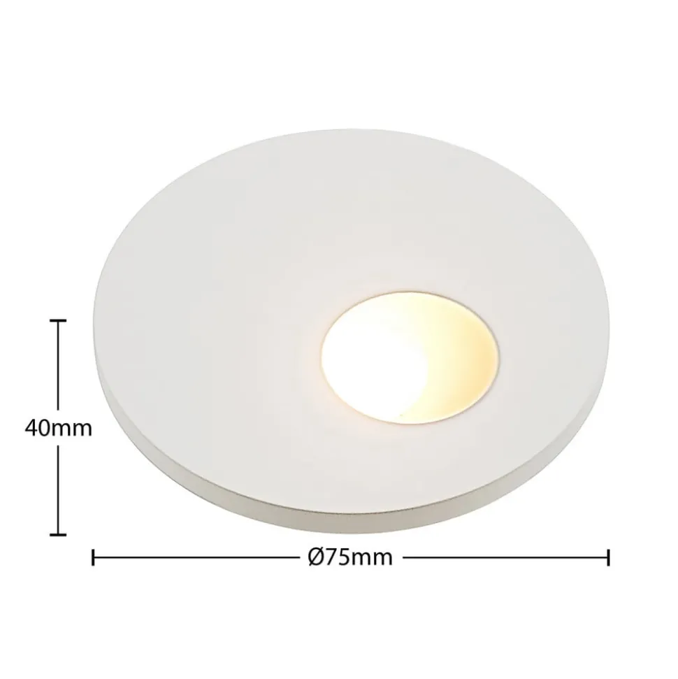 Arcchio LED inbouwlamp Vexi, Ø 7,5 cm, wit, aluminium, CCT
