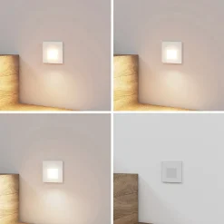 Arcchio LED inbouwlamp Vexi, 7,8 cm x 7,8 cm, wit, CCT